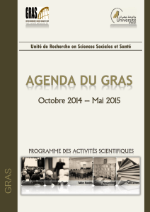 Octobre 2014 – Mai 2015 - Unité de Recherche en Sciences