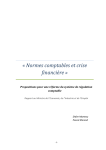 « Normes comptables et crise financière »
