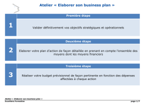Atelier &laquo; Elaborer son business plan &raquo;