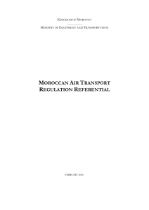 MOROCCAN AIR TRANSPORT REGULATION REFERENTIAL
