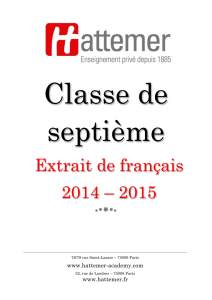 Extrait de français 2014 – 2015