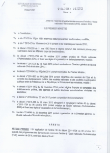 republique du senegal - Ecole Nationale d`Administration Sénégal