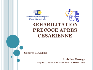 Réhabilitation précoce après césarienne