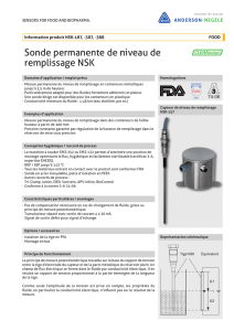 Sonde permanente de niveau de remplissage - Anderson