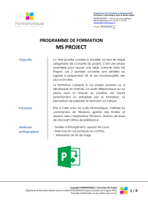 ms project - FORMANOSQUE
