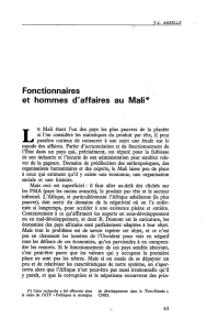 Fonctionnaires et hommes d`affaires au Mali