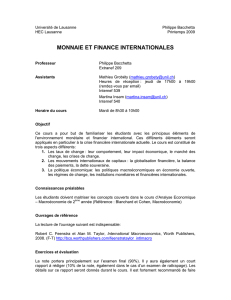 monnaie et finance internationales - HEC Lausanne
