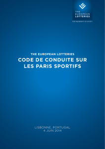 code de conduite sur les paris sportifs