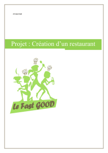 Projet : Création d`un restaurant