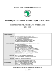 Document de Stratégie Pays Intérimaire (DSP – I)