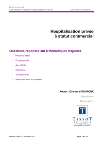 Hospitalisation privée à statut commercial