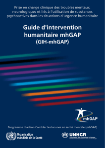 Guide d`intervention humanitaire mhGAP
