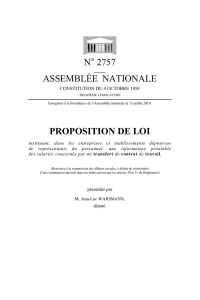 N° 2757 ASSEMBLÉE NATIONALE PROPOSITION DE LOI