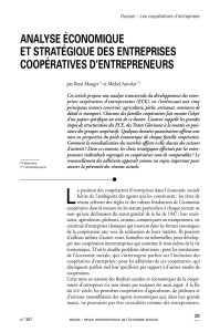 analyse économique et stratégique des entreprises coopératives d