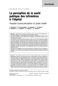 La perception de la santé publique des infirmières à l`hôpital