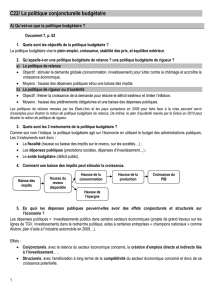 C22/ La politique conjoncturelle budgétaire