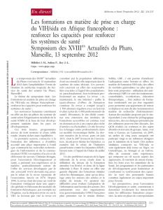 Les formations en matière de prise en charge du VIH/sida en Afrique