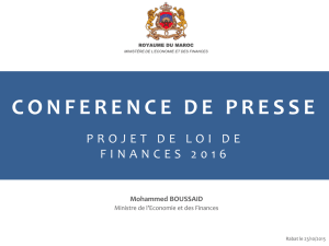 Conférence de presse sur le PLF 2016