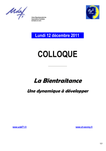 Synthèse COLLOQUE