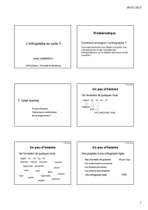 enseigner l`orthographe au cycle 3