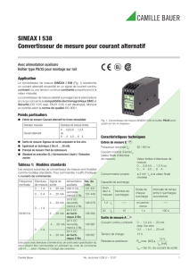 SINEAX I 538 Convertisseur de mesure pour courant alternatif