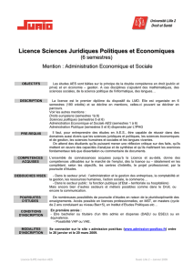 Licence Sciences Juridiques Politiques et Economiques