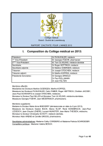 Rapport 2013 - Collège médical