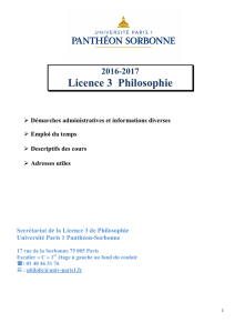 Semestre 1 - Université Paris 1 Panthéon