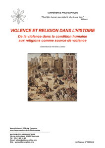 Violence et religion dans l`histoire