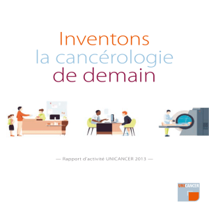 Rapport d`activité UNICANCER 2013