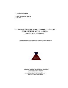 Les relations économiques entre le Canada et le - IEIM-UQAM