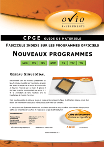 NOUVEAUX PROGRAMMES