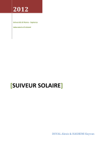 2012 - Suiveur Solaire