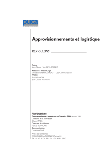 Approvisionnements et logistique