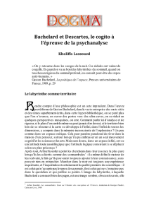 Bachelard et Descartes, le cogito à l`épreuve de la