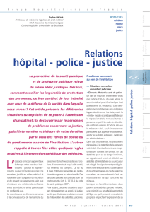 Relations hôpital - police - justice