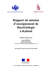 Enseignement de Bactériologie