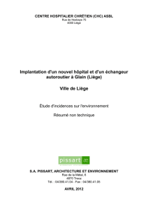 Voir le résumé de l`étude d`incidence sur l`environnement