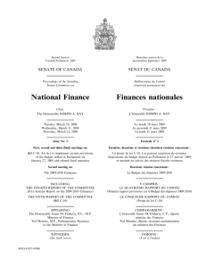 National Finance Finances nationales