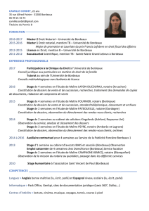 CV - Master 2 Droit notarial – Université de Bordeaux