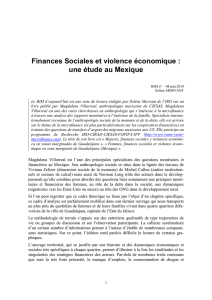 Finances sociales et violence économique : une étude au Mexique