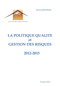 le projet qualite - L`association SMDB est la structure porteuse