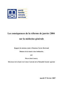 Les conséquences de la réforme de janvier 2004