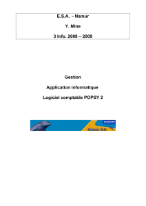 2009 Gestion Application informatique Logiciel comptable POPSY 2