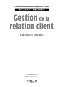 Gestion de la Relation Client par Rene Lefebure et