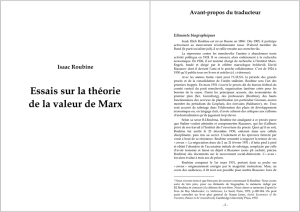 Isaac Roubine Essais sur la théorie de la valeur de Marx