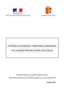synthèse du diagnostic territorial stratégique de la région provence