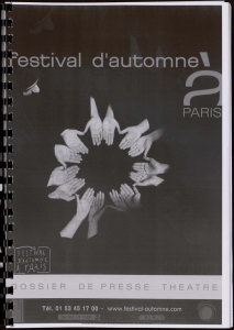 Dossier de Presse - Festival d`Automne à Paris