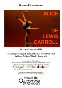 ALICE DE LEWIS CARROLL - Automne en Normandie 2012