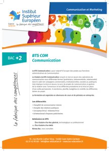 BTS COM Communication BAC +2